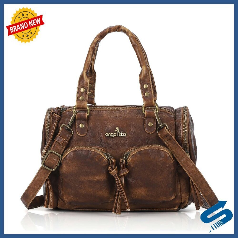 Small Vegan Leather Hobo Crossbody Bag with Multiple Carrying Options